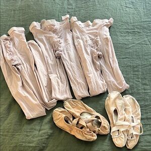 Pink Ballet Tights and Shoes Set